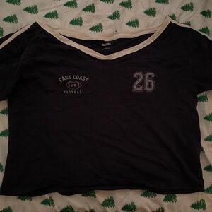 Hollister Oversized Off the Shoulder Graphic Tee